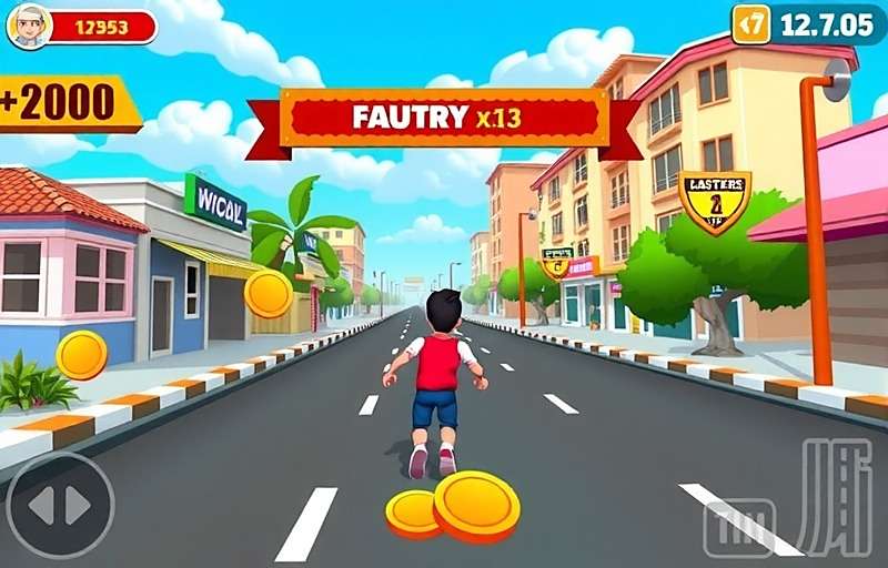 Endless Road Runner gameplay showing Indian street scene with runner collecting coins